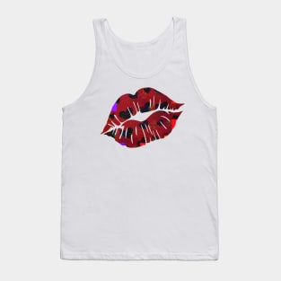 Lip Black heart Tank Top